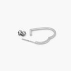 9ct White Gold Heart Hoop Earrings - Jordans Jewellers