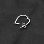 9ct White Gold Heart Hoop Earrings - Jordans Jewellers