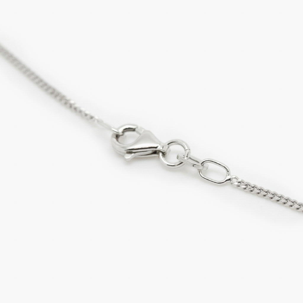 Silver Multi-Sapphire Heart Pendant Necklace