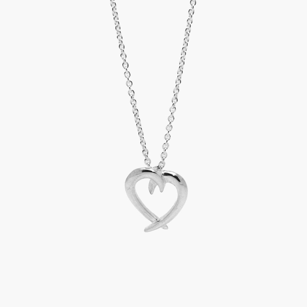 Silver Thorn Heart Pendant Necklace - Jordans Jewellers