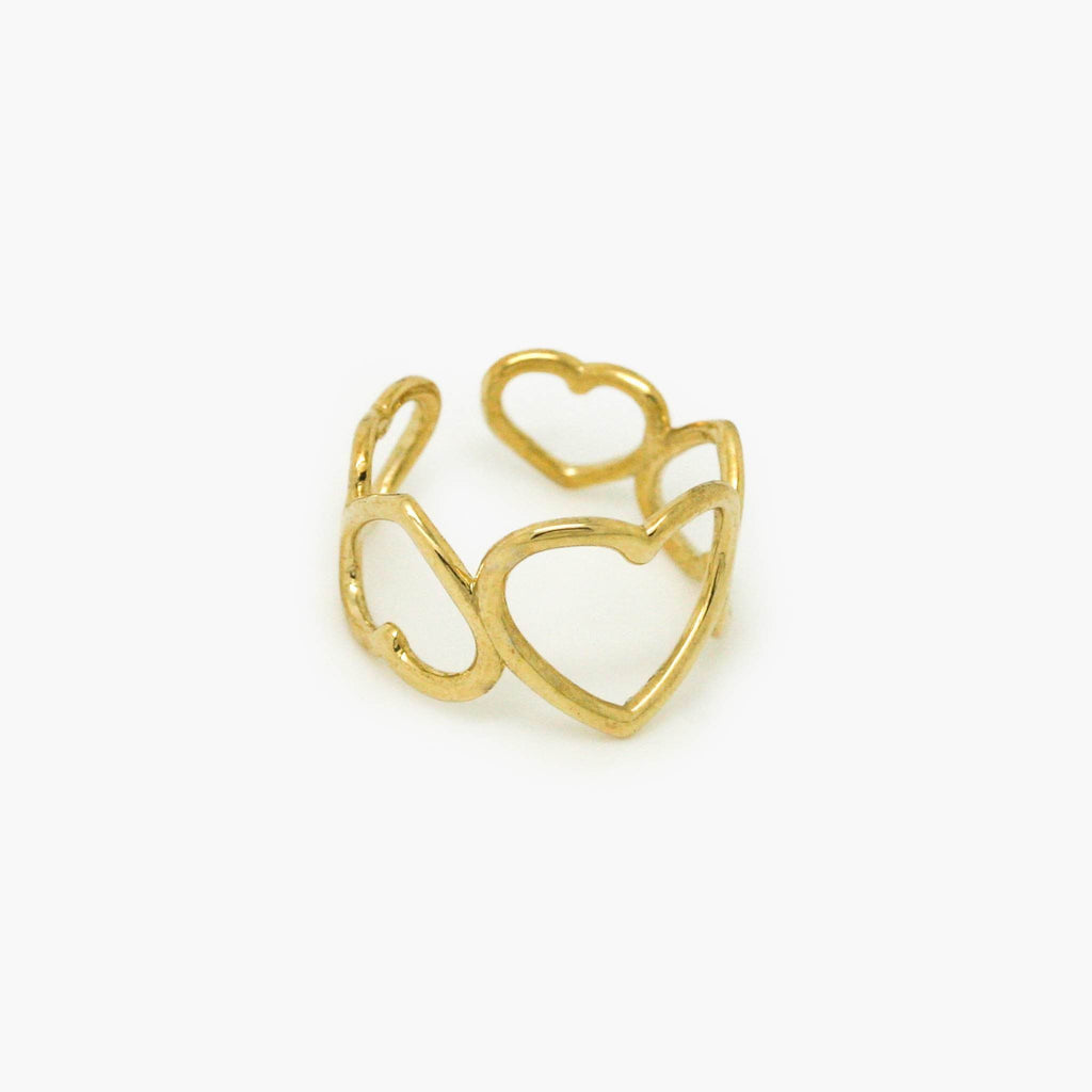 Adjustable Heart Ring in 9ct Yellow Gold