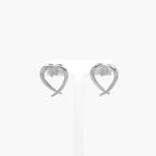 Silver Thorn Heart Stud Earrings - Jordans Jewellers