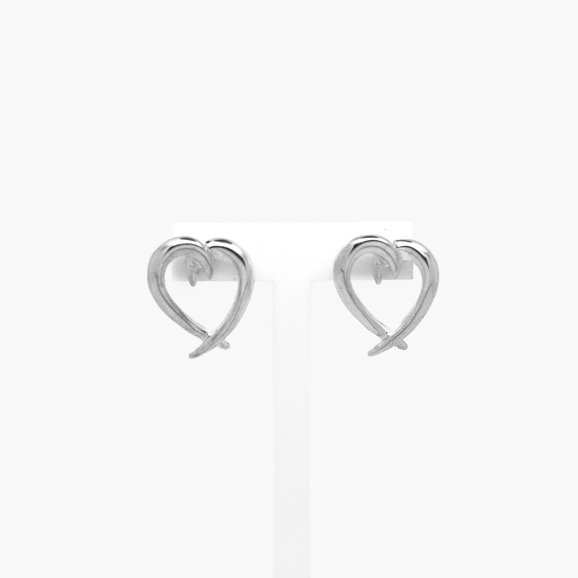 Silver Thorn Heart Stud Earrings - Jordans Jewellers