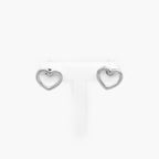 Silver Open Heart Stud Earrings - Jordans Jewellers