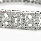 18ct White Gold Filigree Diamond Bracelet