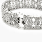 18ct White Gold Filigree Diamond Bracelet