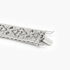 18ct White Gold Filigree Diamond Bracelet