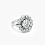 18ct White Gold Diamond Cluster Ring
