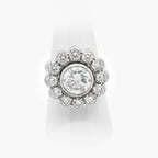 18ct White Gold Diamond Cluster Ring