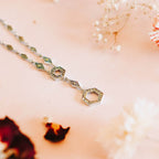 NEW Marcasite Hexagon Dangle Necklace - Jordans Jewellers