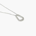 Geometric Hexagon Diamond Pendant Necklace in 9ct Gold - Jordans Jewellers