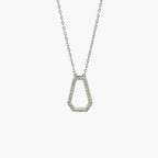 Geometric Hexagon Diamond Pendant Necklace in 9ct Gold - Jordans Jewellers