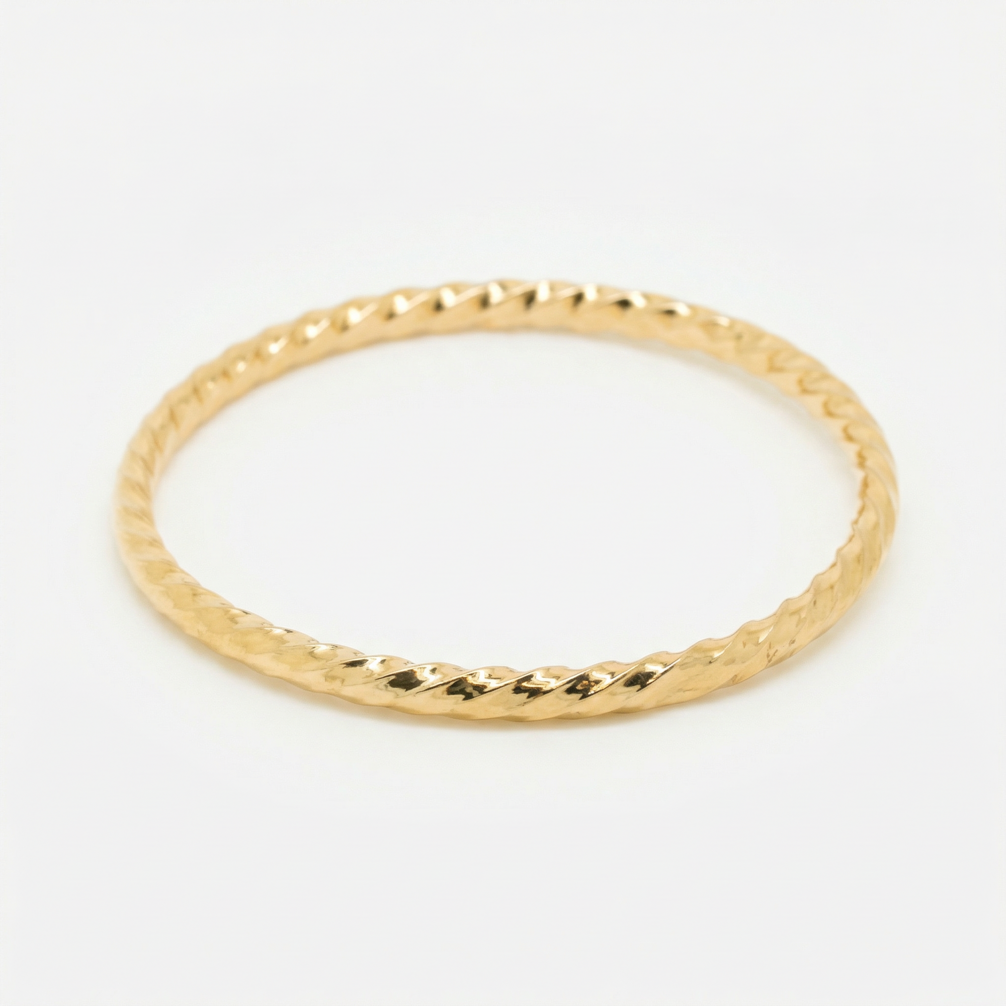 14ct Gold Twisted Rope Bangle