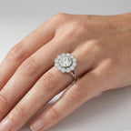 18ct White Gold Diamond Cluster Ring