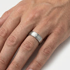 Men's Tungsten Carbide Hammered Band Ring