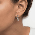 Silver Multi-Gemstone Hoop Earrings