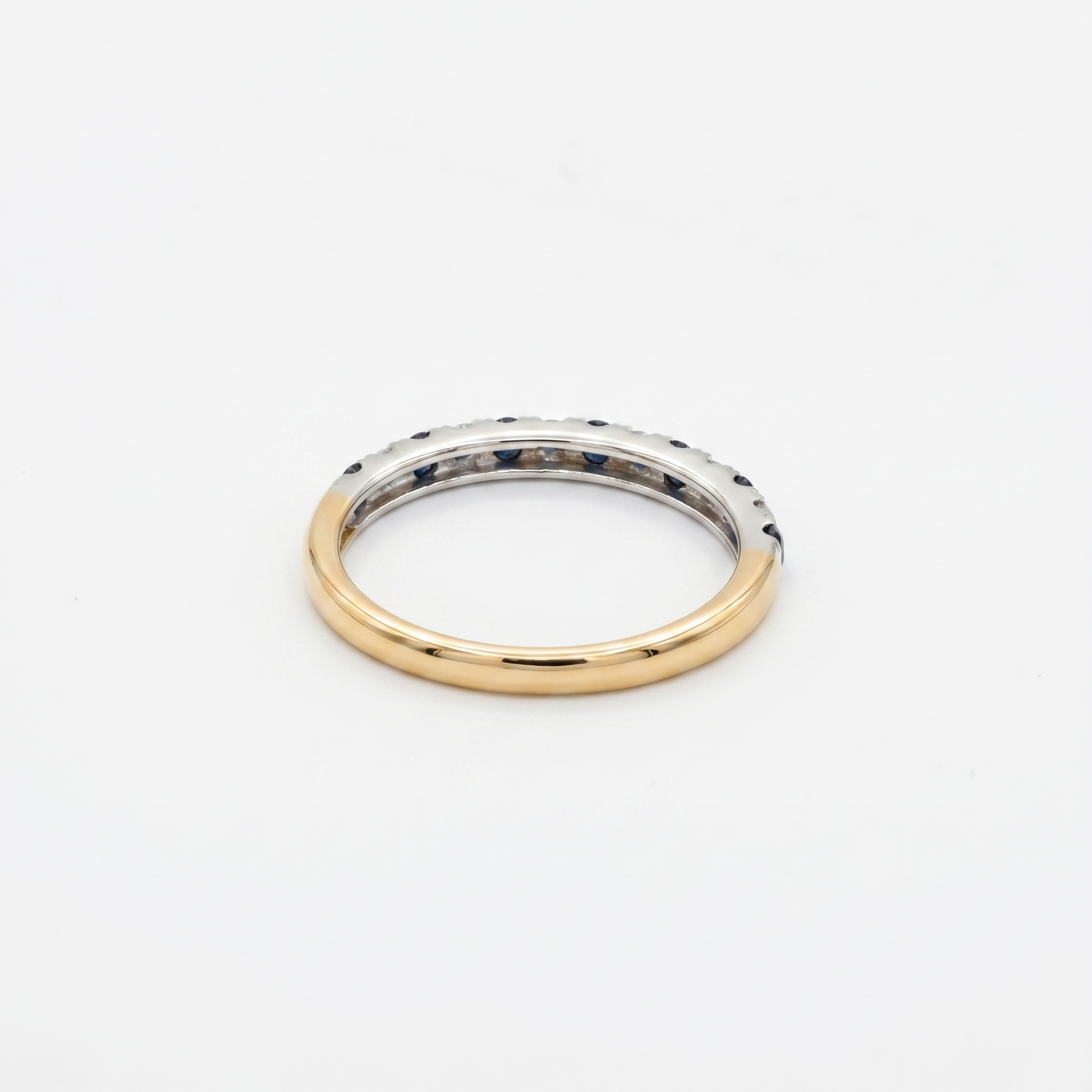 9ct Gold Sapphire and Diamond Half Eternity Ring