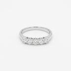 18ct White Gold 0.55ct Diamond Five-Stone Half Eternity Ring
