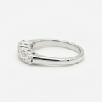 18ct White Gold 0.55ct Diamond Five-Stone Half Eternity Ring