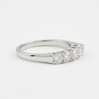 18ct White Gold 0.55ct Diamond Five-Stone Half Eternity Ring
