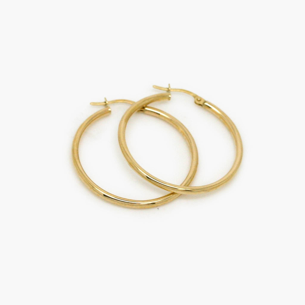 25mm Hoop Earrings in 9ct Yellow Gold - Jordans Jewellers