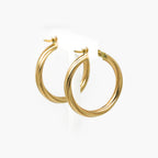 9ct Yellow Gold 26mm Twist Hoop Earrings