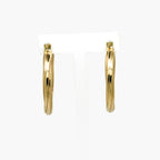 9ct Yellow Gold 26mm Twist Hoop Earrings