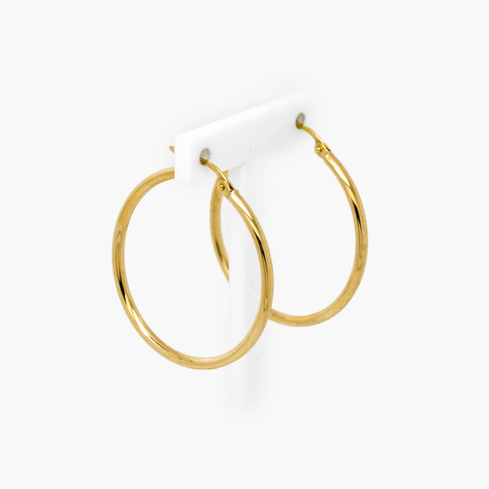 30mm Hoop Earrings in 9ct Yellow Gold - Jordans Jewellers