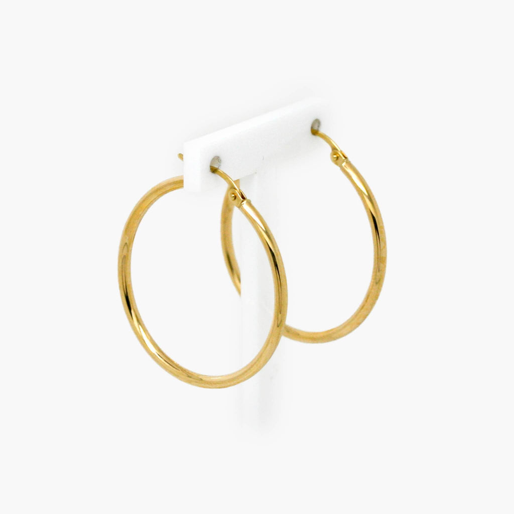 30mm Hoop Earrings in 9ct Yellow Gold - Jordans Jewellers