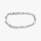 Sterling Silver Infinity and Oval Link Bracelet