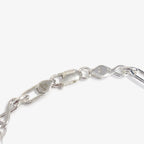 Sterling Silver Infinity and Oval Link Bracelet detail view
