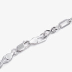Sterling Silver Infinity and Oval Link Necklace clasp view