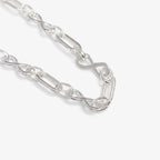 Sterling Silver Infinity and Oval Link Bracelet