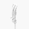 Silver Double Curve Drop Earrings - Jordans Jewellers