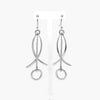 Silver Double Curve Drop Earrings - Jordans Jewellers
