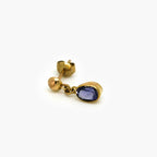 9ct Gold Iolite Drop Earrings - Jordans Jewellers