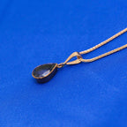 9ct Rose Gold Iolite Teardrop Pendant - Jordans Jewellers