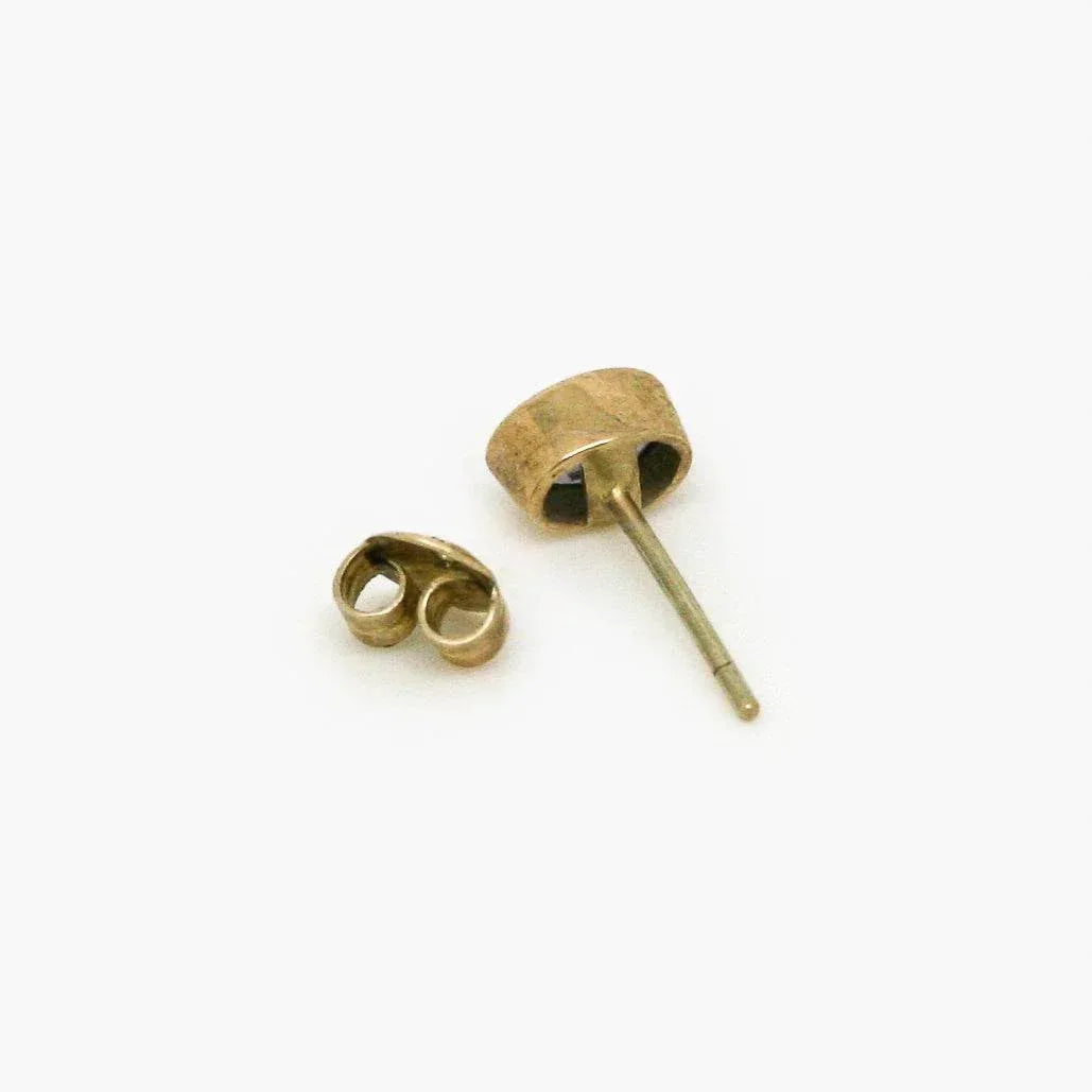 9ct Yellow Gold Iolite Oval Stud Earrings - Jordans Jewellers