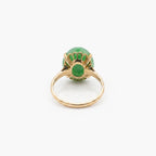 14ct Yellow Gold Oval Jade Cabochon Ring