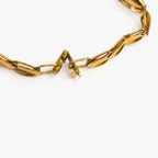14ct Yellow Gold Marquise Jade Panel Bracelet