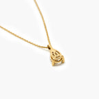 18ct Yellow Gold Pear Lab Grown Diamond Pendant Necklace