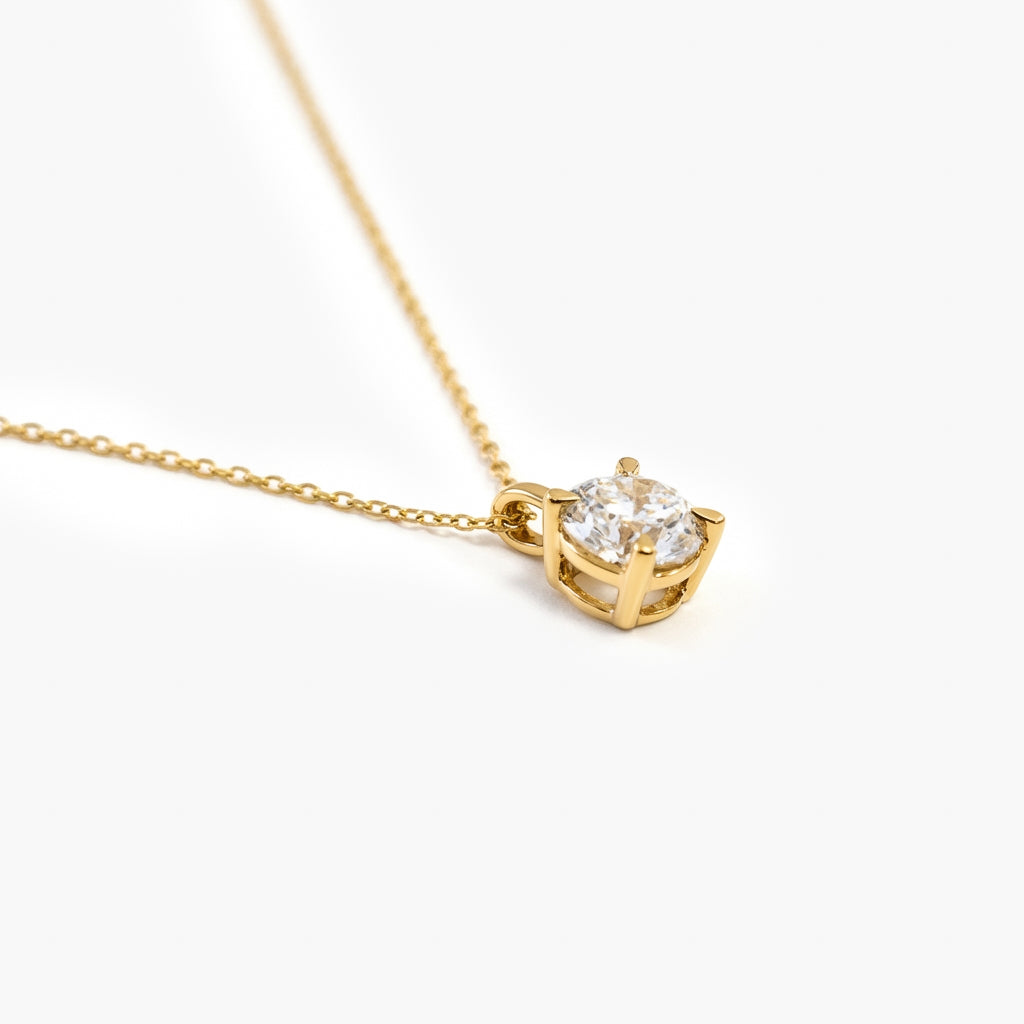 18ct Yellow Gold 1.51ct Lab Grown Diamond Solitaire Necklace