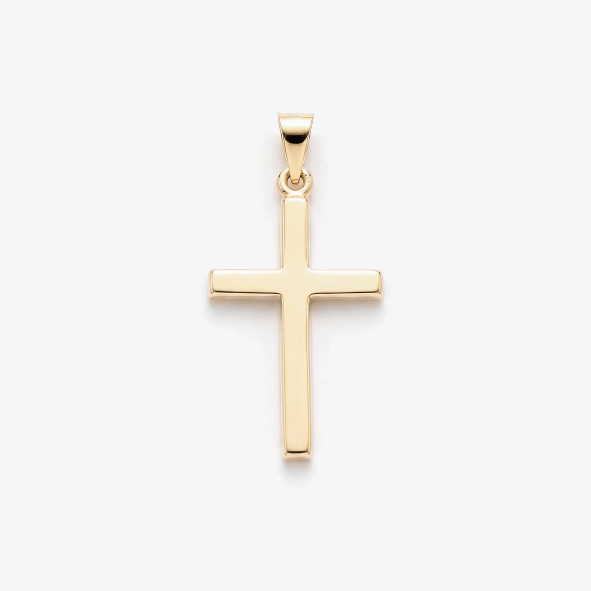 9ct Gold Large Cross Pendant - front view