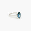 London Blue Topaz Ring 9ct White Gold