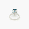 London Blue Topaz Ring 9ct White Gold