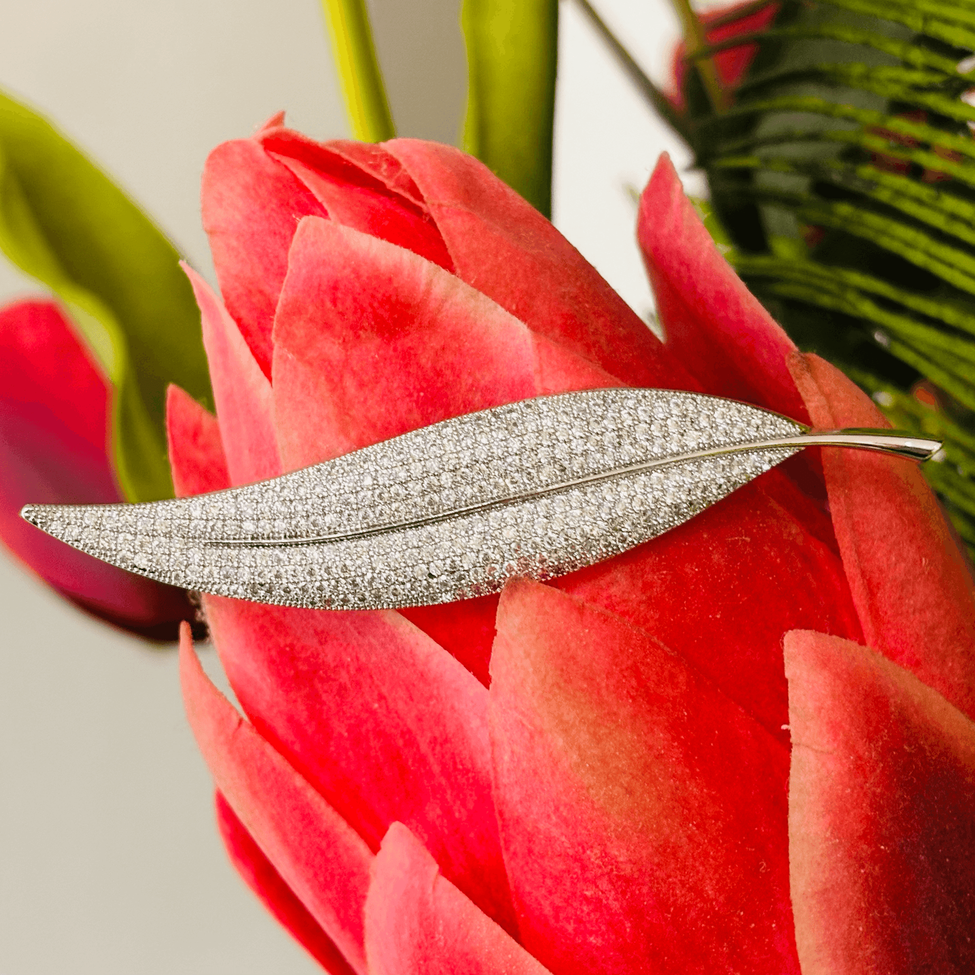 NEW Sparkling Leaf Brooch - Jordans Jewellers