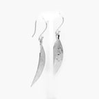 Silver Polished Leaf Drop Earrings - Jordans Jewellers