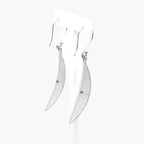 Silver Polished Leaf Drop Earrings - Jordans Jewellers