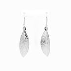Silver Polished Leaf Drop Earrings - Jordans Jewellers