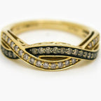 14ct Yellow Gold Le Vian Crossover Brown and Nude Diamond Ring - Jordans Jewellers